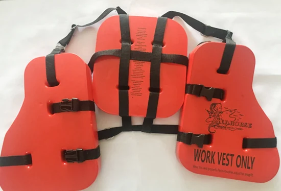 石油プラットフォーム作業服 Persoanl 海洋救命装置オレンジ PVC フォーム救命胴衣